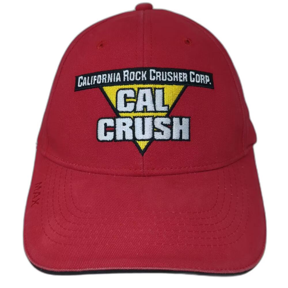 Triple Crown Baseball Cap Red Yellow Hat OS California Rock Crusher Cal Crush
